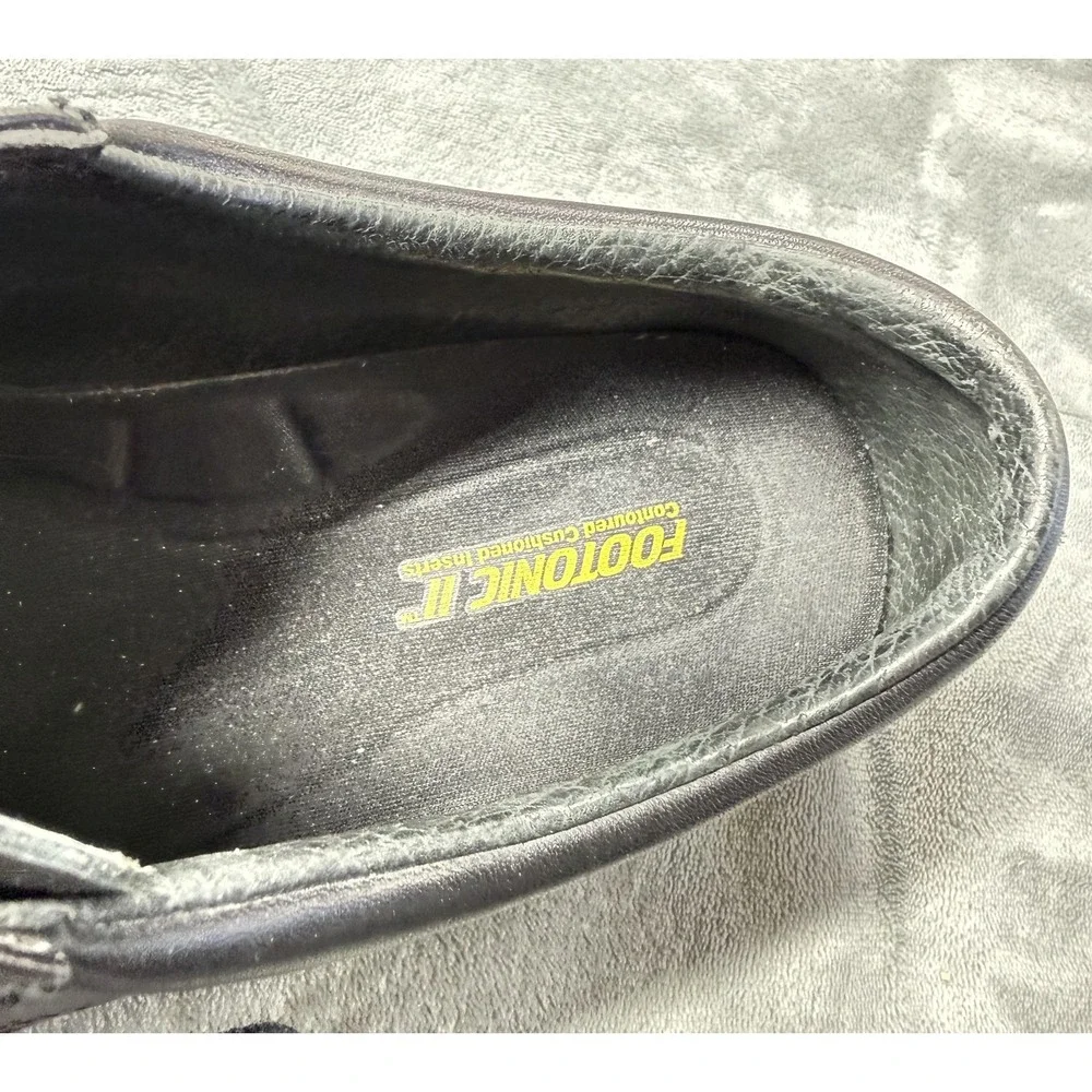 Eva-Tech Footonic II Shoes Mens Size 9.5 E Black Leather Casual Work Comfort‎